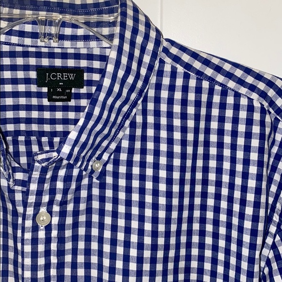 4/$20 Mens Button Collar JCREW XL LS Gingham Shirt